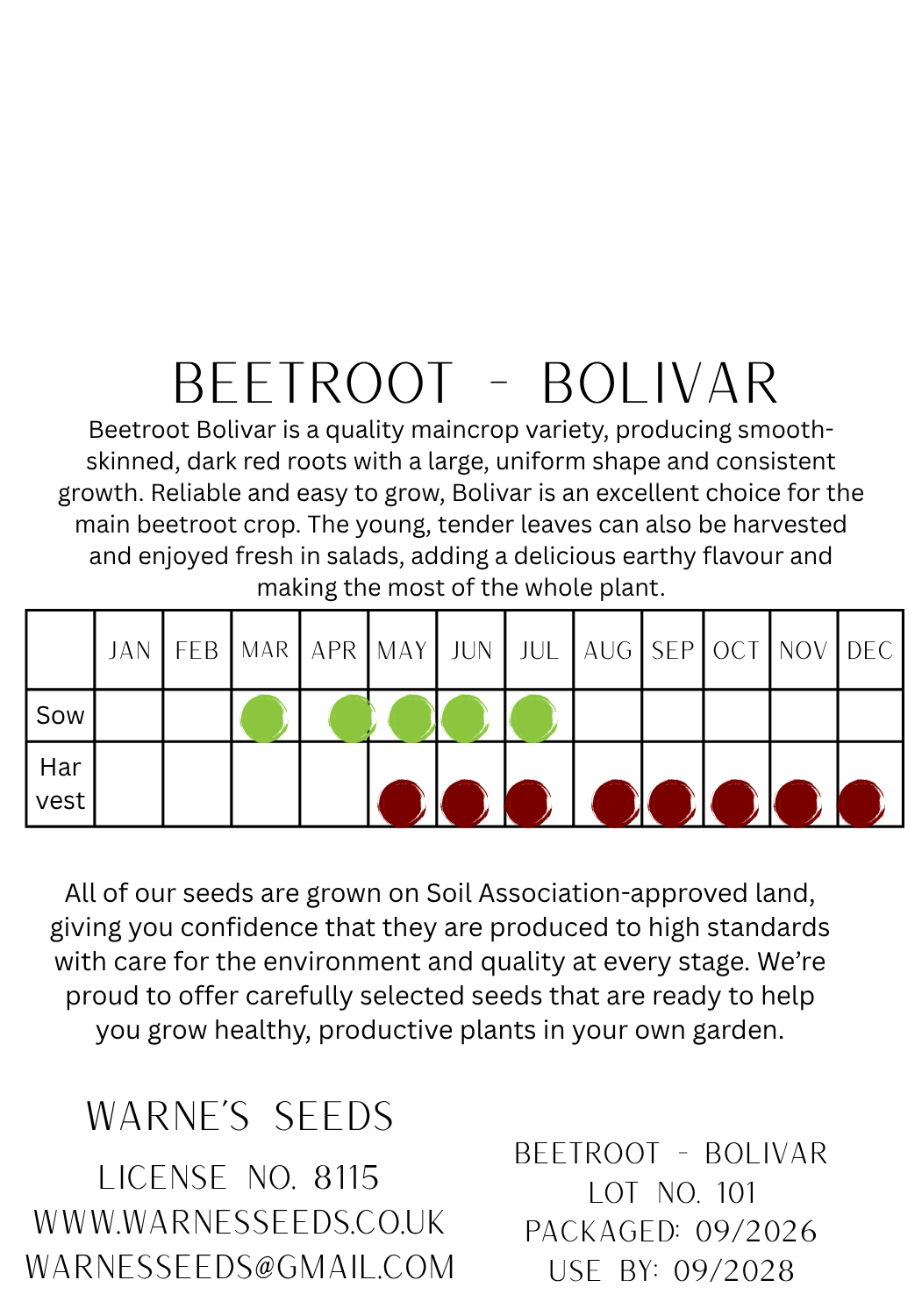 Beetroot - Bolivar seeds