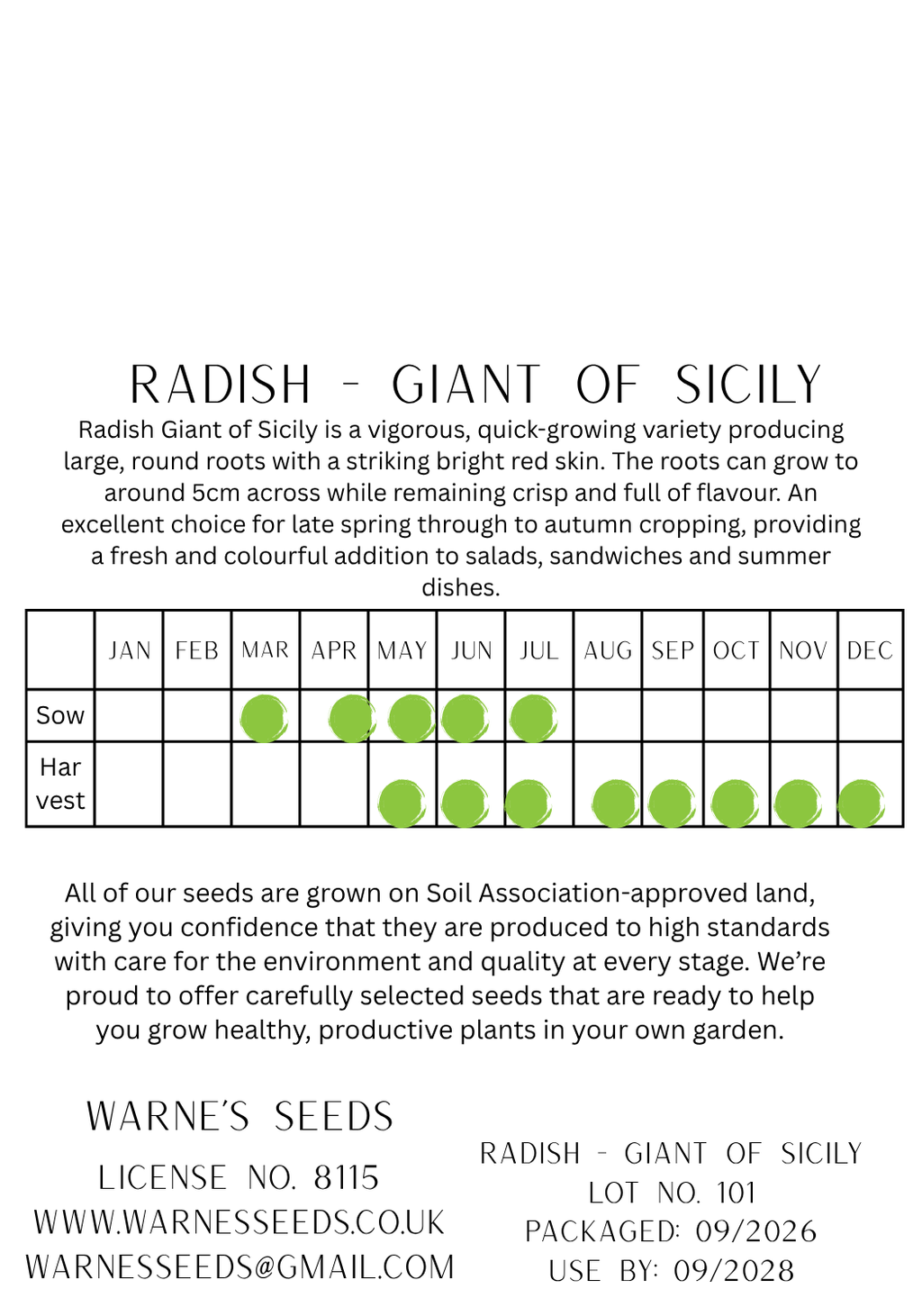 Radish - Giant Of Sicily seeds