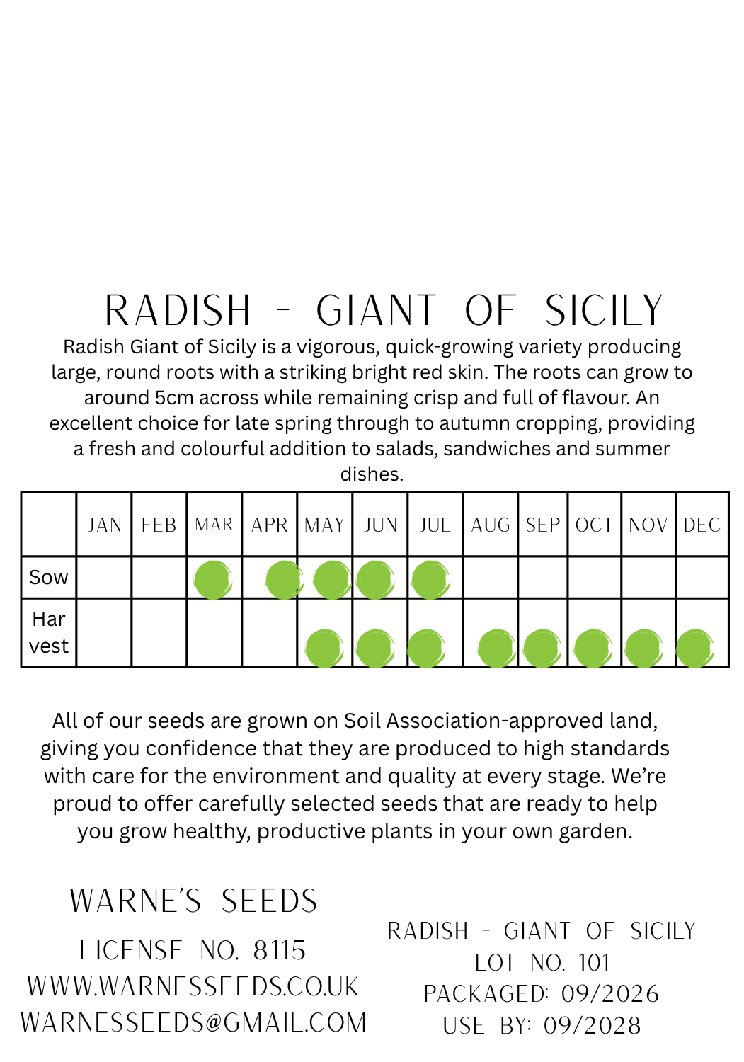 Radish - Giant Of Sicily seeds