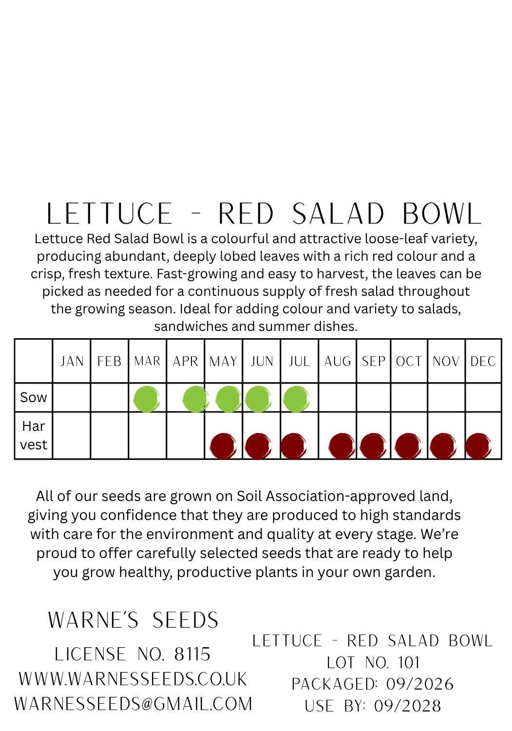 Lettuce - Red Salad Bowl seeds