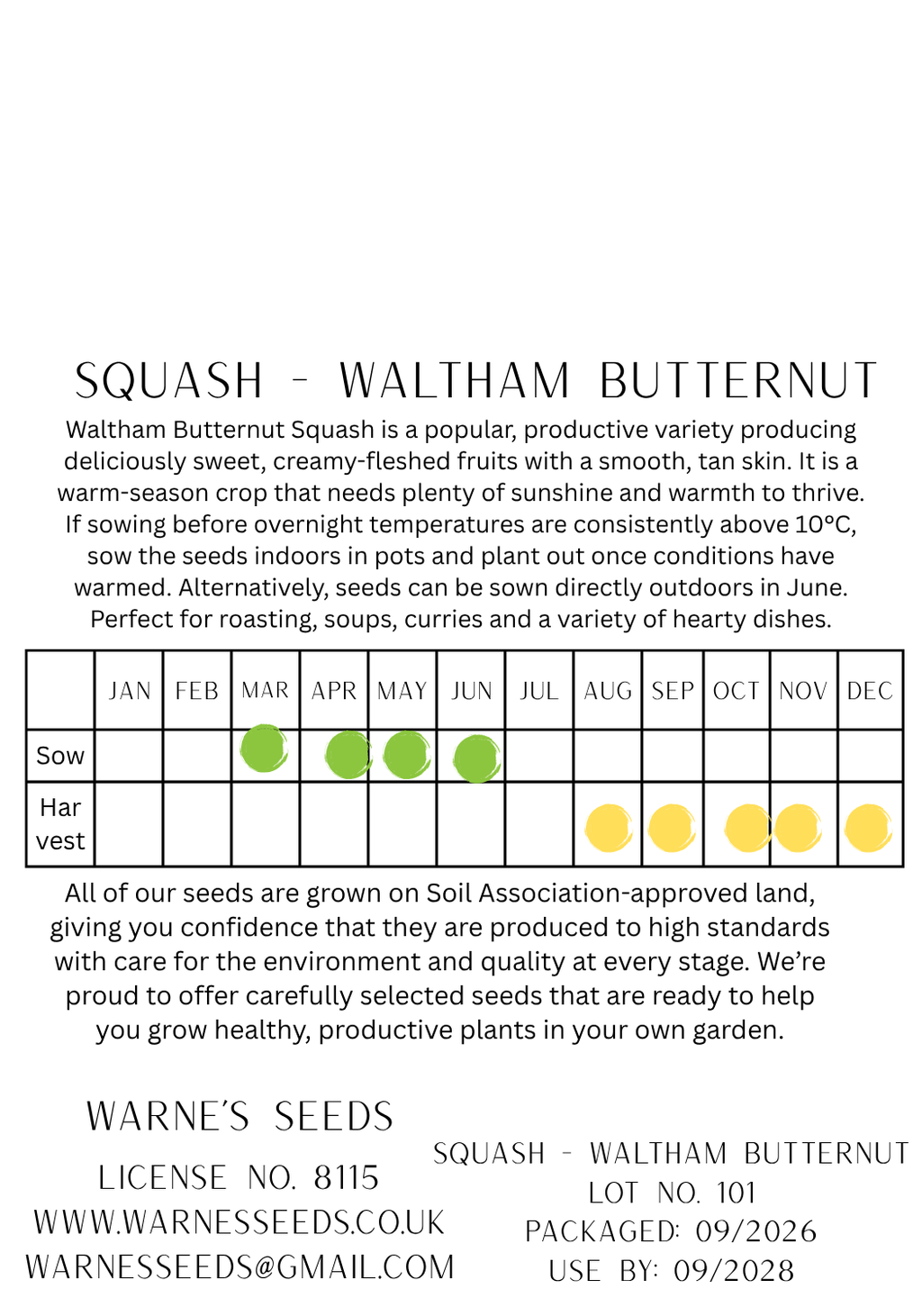 Squash - Waltham Butternut seeds