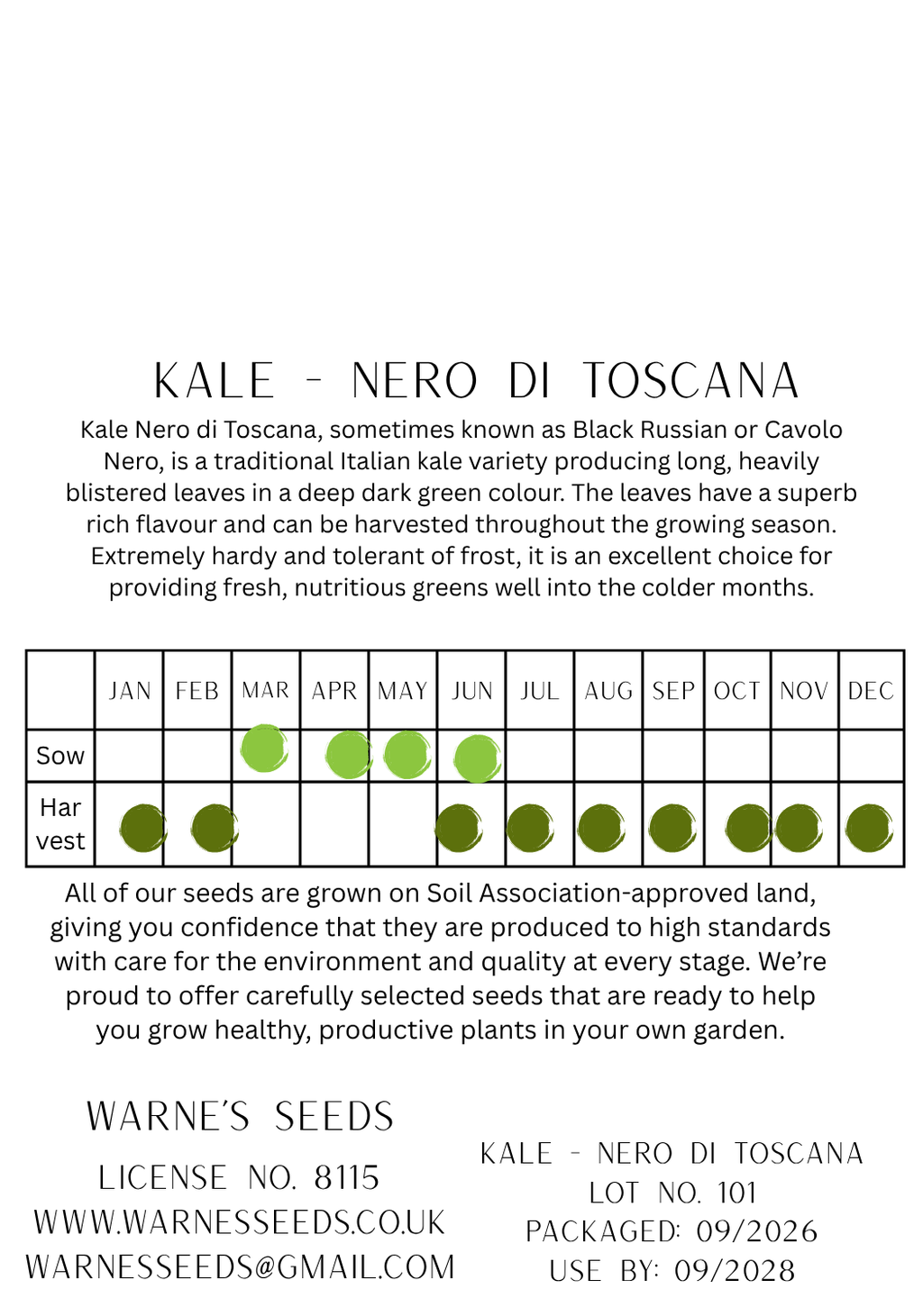 Kale - Nero Di Toscana seeds